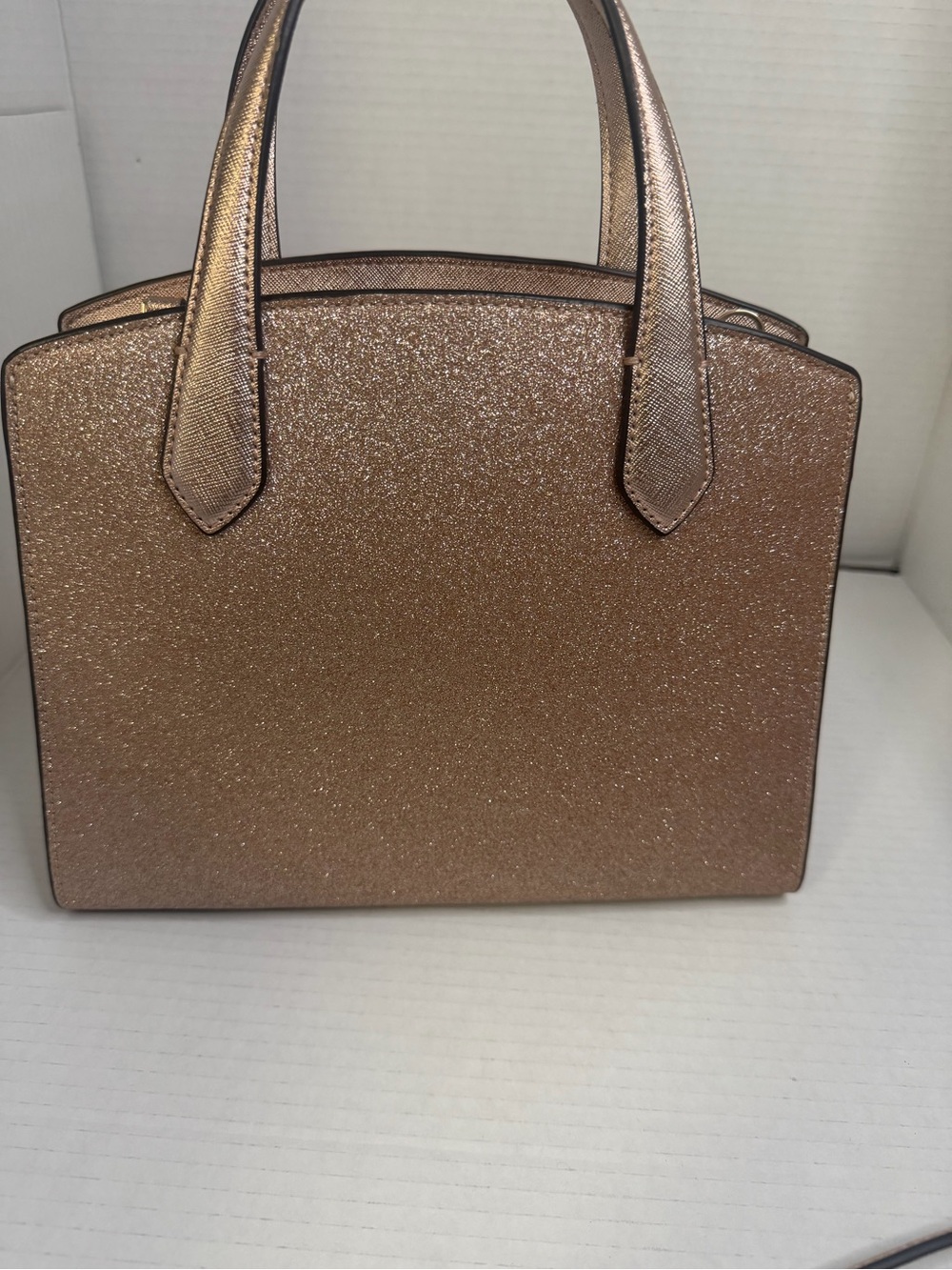 Kate Spade Rose Gold Glitter Tinsel Purse Crossbody Handbag & Card Wallet - Picture 5 of 8